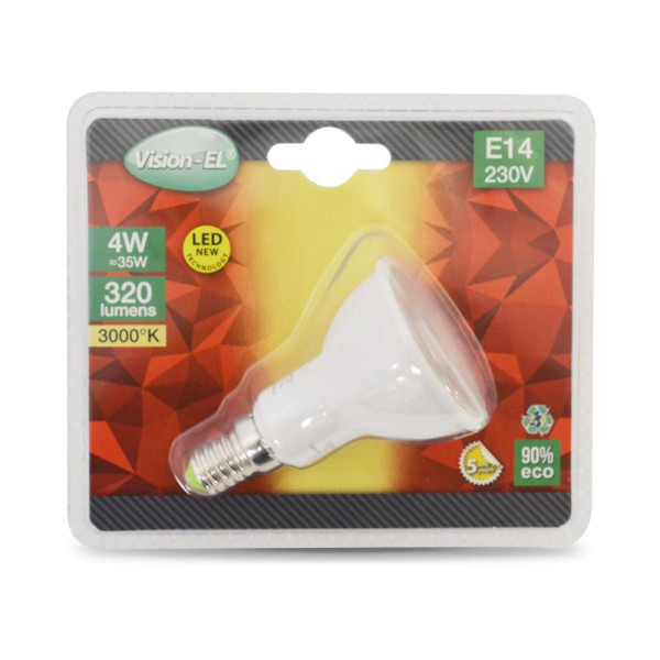 Led 4w e14 3000k 75° boite