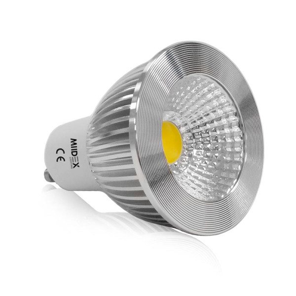 Led 5w gu10 3000k 75° alu dim boite