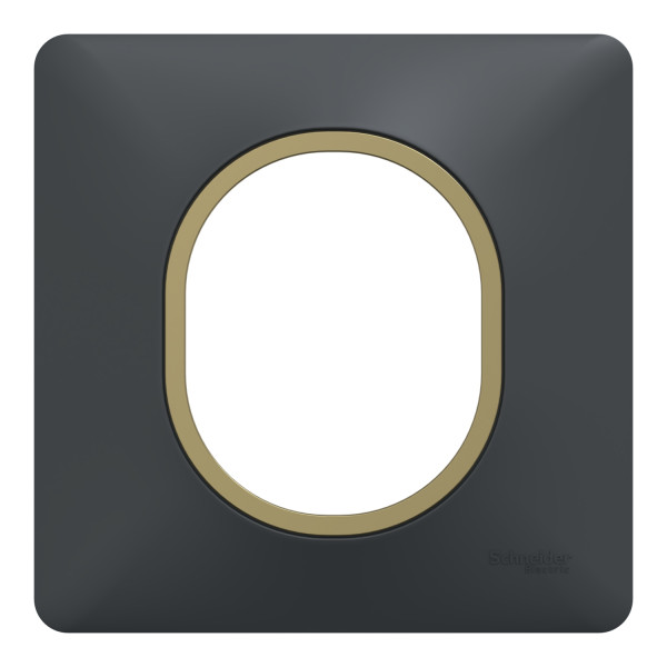 Anthracite Bague Effet Laiton