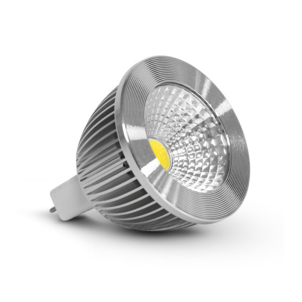 Led 6w gu5.3 6000k 75° boite alu dim