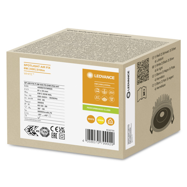 Sp air fix 6w/930 psdim ip65wt
