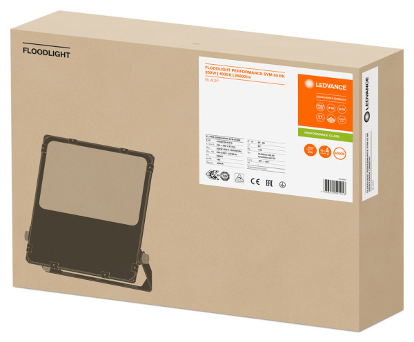 Ldv fl pfm sym 60 200w/4000k 28000lm ip66 noir projecteur ledvance