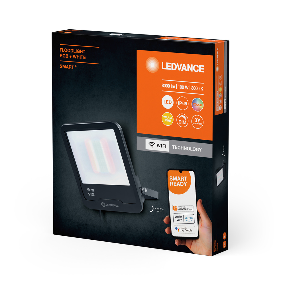Ledvance 831452 Ldv smart+ wifi flood 100w rgbw 8000lm