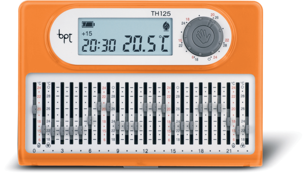 Thermostat Programmable Gris à Curseurs TH/125 Came – Montage Mural – Programmation Journalière
