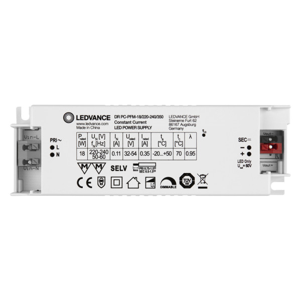 Driver led performance courant constant 18 w 350 ma coupure de phase 