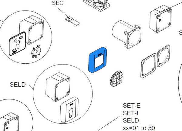 Couvercle extérieur sel digital - 2 pièces
