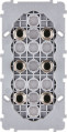 Mécanisme Noir double verticale 6 poussoirs PUSH (072-246G)
