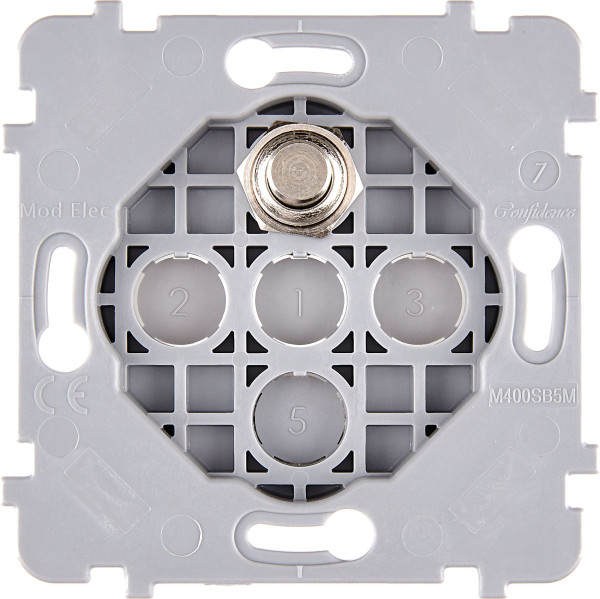 Mécanisme simple 1 poussoir PUSH plq LED (073-146G)