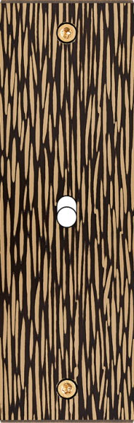 Façade fascination laiton fauve etroite longue 1 basculeur à vis - Modelec - 101435