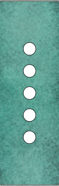 Façade fascination laiton jade étroite longue 5 push sans vis - Modelec - 125434M