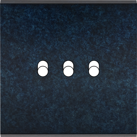 Façade fascination laiton ombre simple 3 basculeurs sans vis - Modelec - 133439M