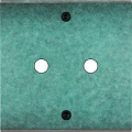 Façade fascination laiton jade simple 2 boutons poussoir push à vis