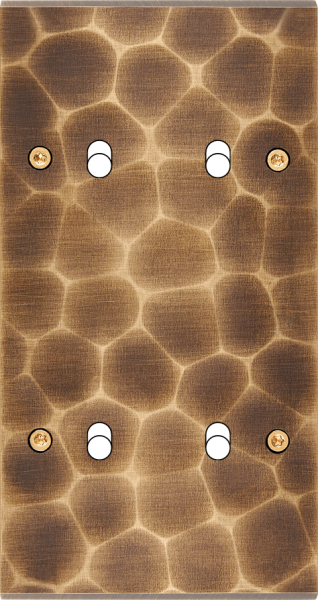 Façade fascination laiton onde double verticale 2 basculeurs 2 basculeurs à vis - Modelec - 154432