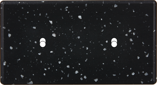 Façade Hikari terrazzo noir double horizontale 1 basculeur 1 basculeur (172-486)