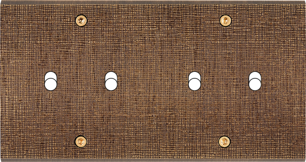 Façade fascination laiton coslan double horizontale 2 basculeurs 2 basculeurs à vis