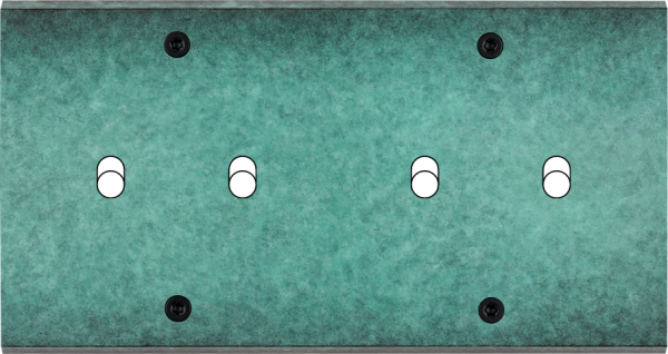 Façade fascination laiton jade double horizontale 2 basculeurs 2 basculeurs à vis