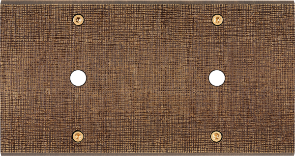 Façade fascination laiton coslan double horizontale 1 bouton poussoir push 1 bouton poussoir push à vis - Modelec - 182430