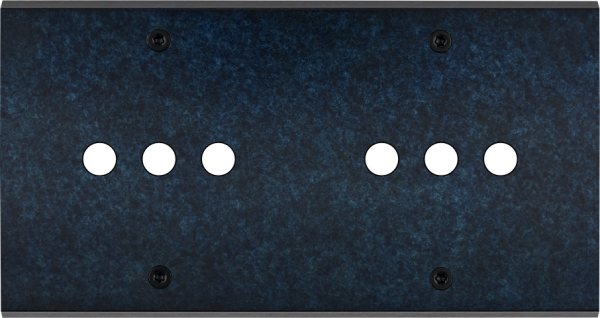 Façade fascination laiton ombre double horizontale 6 boutons poussoir push à vis - Modelec - 186439