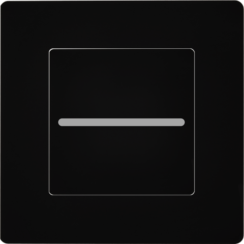 Façade aluminium noir mat bouton plat pour variateur bluetooth magnétique - Modelec - 188522M