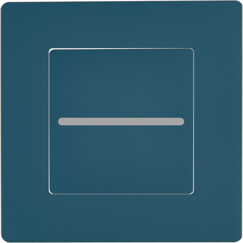 Façade aluminium bleu rl bouton plat pour variateur bluetooth magnétique - Modelec - 188523M