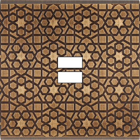 Façade fascination laiton atlas simple ouverture pour chargeur double usb 