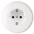 Façade iris by modelec en porcelaine blanche simple poste pc schuko