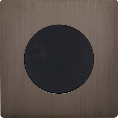 Façade "m" laiton canon de fusil simple 1 variateur sans vis - Modelec - 191514M