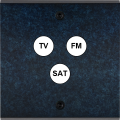 Façade fascination laiton ombre simple 1 tv-fm-sat à vis