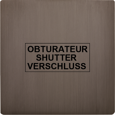 Façade "m" laiton canon de fusil simple 1 obturateur sans vis - Modelec - 198514M