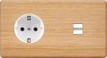 Façade hitera chene clairair double horizontale pck u1