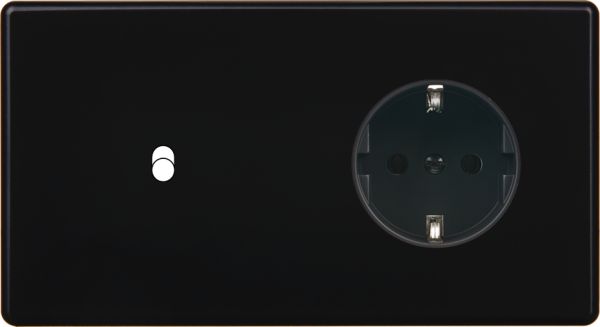 Façade hitera noir soft touch  double horizontale b1 pck