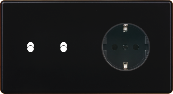 Façade hitera noir soft touch  double horizontale b2 pck