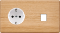 Façade hitera chene clair double horizontale pck m1