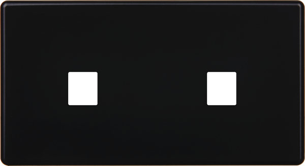 Façade Hikari noir soft touch double horizontale 1 media 1 media (266-482)