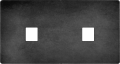 Façade "m" acier verni double horizontale 1 media 1 media sans vis