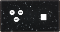 Façade Hikari terrazzo noir double horizontale TV-FM-SAT 1 media (274-486)