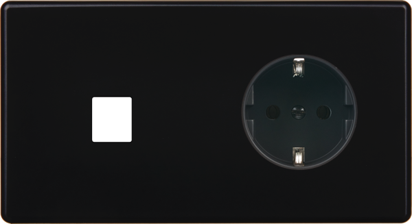 Façade hitera noir soft touch  double horizontale m1 pck