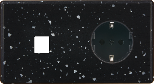 Façade hitera terrazzo noir double horizontale m1 pck