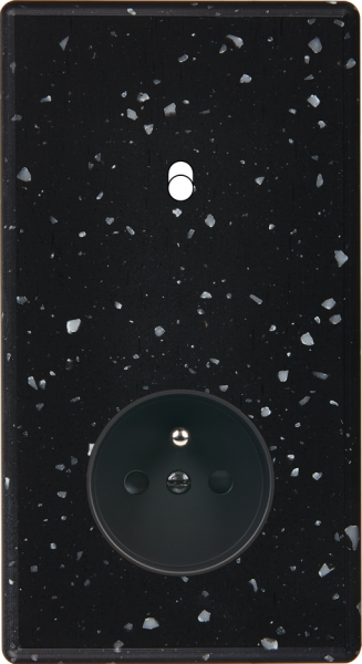Façade Hikari terrazzo noir double verticale 1 basculeur 1 PC (281-486)