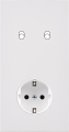 Façade désir blanc mat double verticale b2 pck