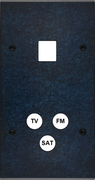 Façade fascination laiton ombre double verticale 1 média 1 tv-fm-sat à vis - Modelec - 289439