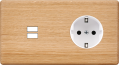 Façade hitera chene clair double horizontale u1 pck