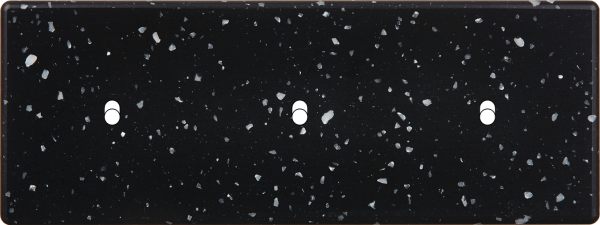 Façade Hikari terrazzo noir triple horizontale 1 basculeur 1 basculeur 1 basculeur (303-486)