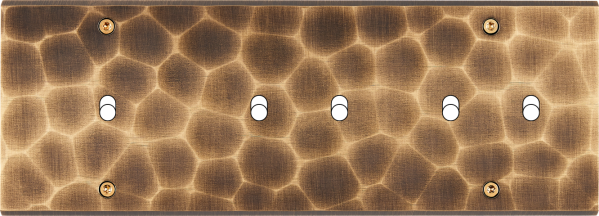 Façade fascination laiton onde triple horizontale 1 basculeur 2 basculeurs 2 basculeurs à vis - Modelec - 305432