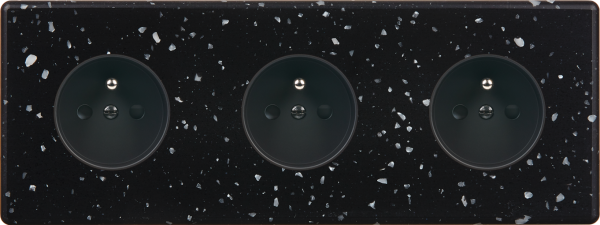 Façade Hikari terrazzo noir triple horizontale 1 PC 1 PC 1 PC (310-486)