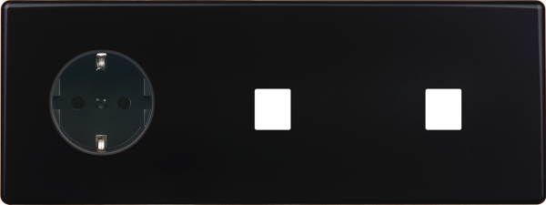 Façade hitera noir soft touch  triple horizontale pck m1 m1