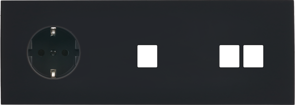 Façade désir noir mat triple horizontale pck m1 m2