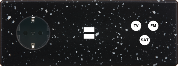 Façade hitera terrazzo noir triple horizontale pck u1 c3