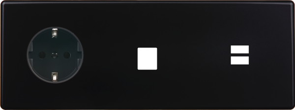Façade hitera noir soft touch  triple horizontale pck m1 u1