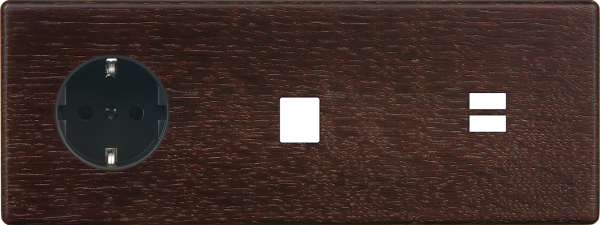 Façade hitera chene fonce triple horizontale pck m1 u1